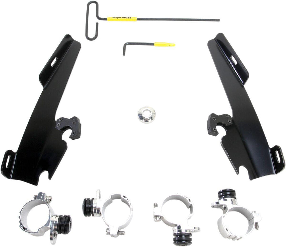 Memphis Shades Batwing Fairing Trigger Lock Mounting Kit For Harley Davidson XL 1200 L 2006-2011 - Black