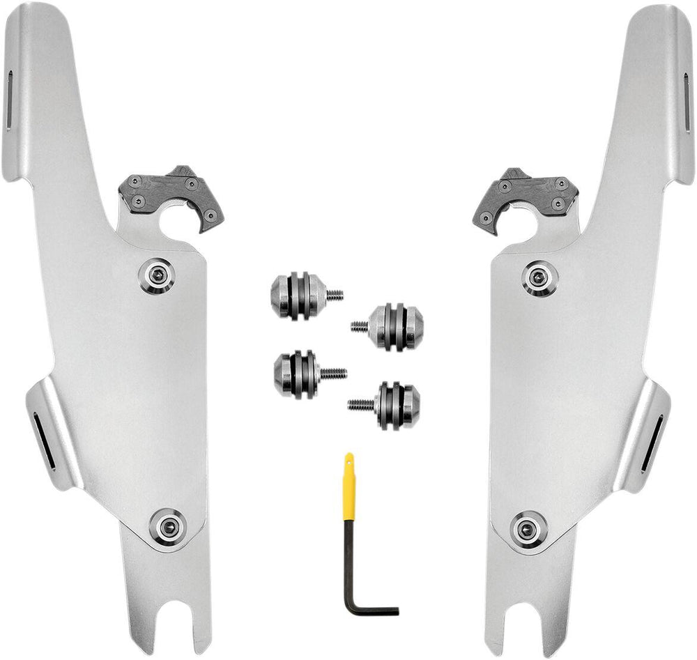 Memphis Shades Fats Slim Windshield Trigger Lock Complete Mount Kit For Harley Davidson FLFB 1750 2018-2020 - Polished