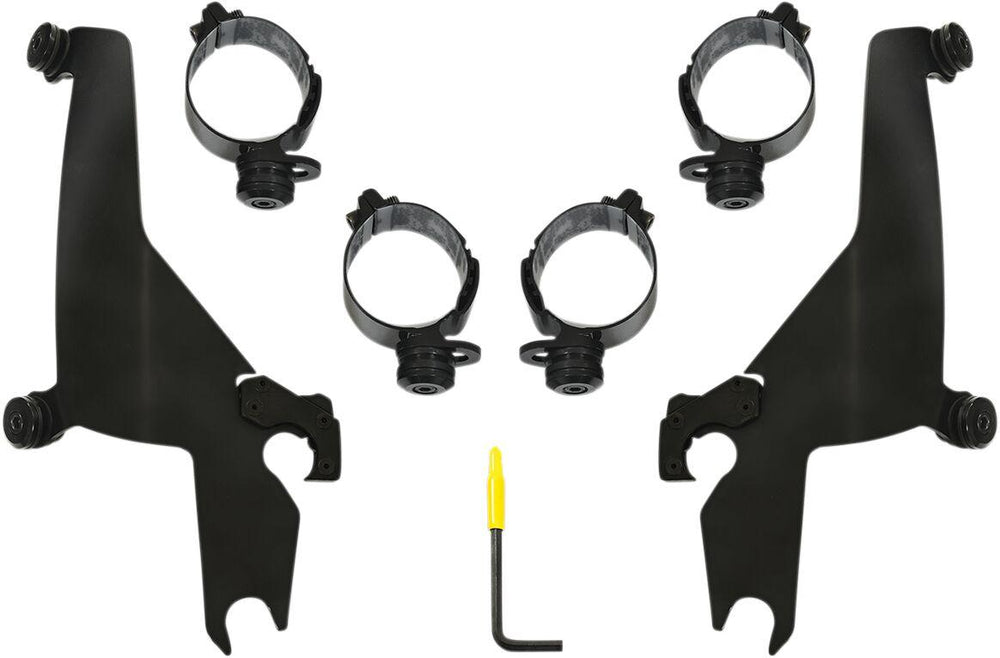 Memphis Shades Sportshield Trigger Lock Complete Mount Kit For Harley Davidson FLSB 1750 2018-2024 - Black