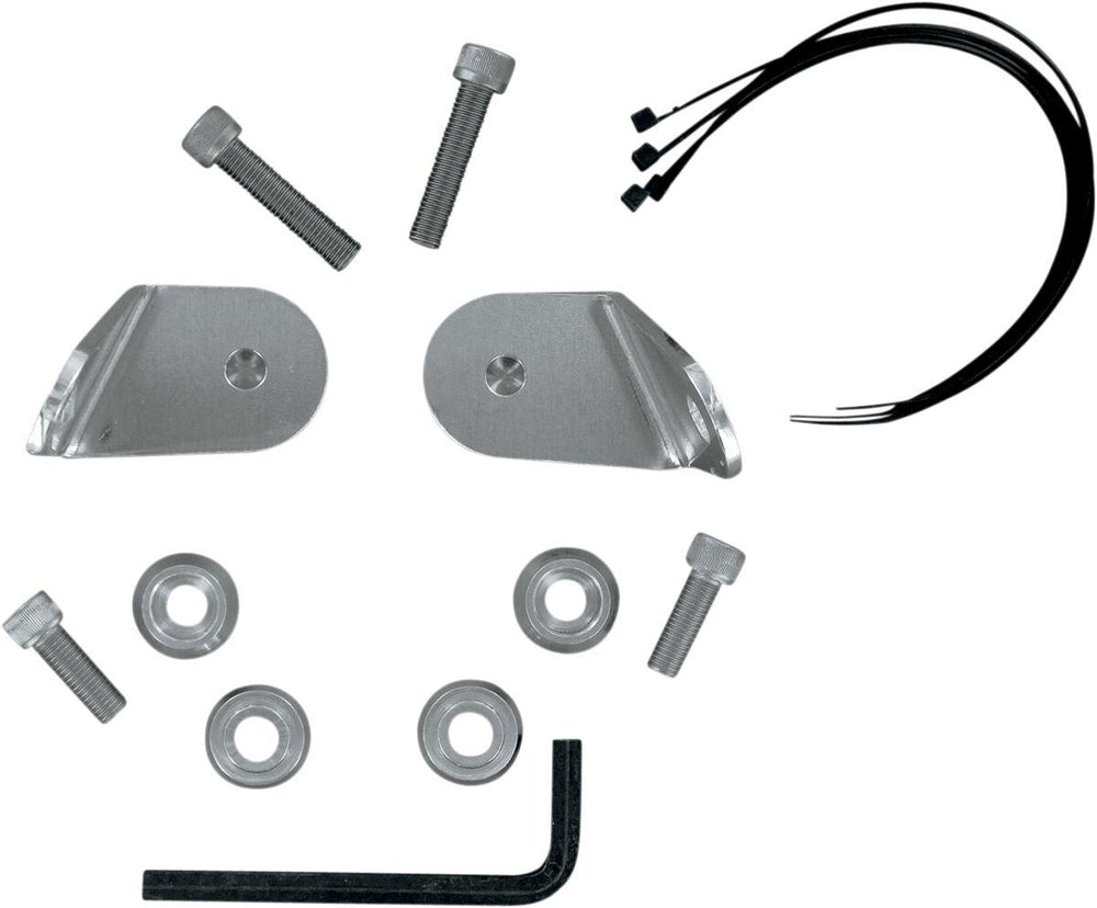 Memphis Shades Turn Signal Relocation Hardware Kit For Harley Davidson FLS 1690 2012-2016 - Polished