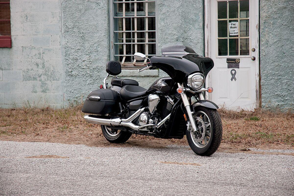Memphis Shades Slotted Stainless Steel Batwing Fairing Trim For Suzuki C 50 - Chrome