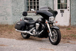 Memphis Shades Slotted Stainless Steel Batwing Fairing Trim For Suzuki C 50 - Chrome