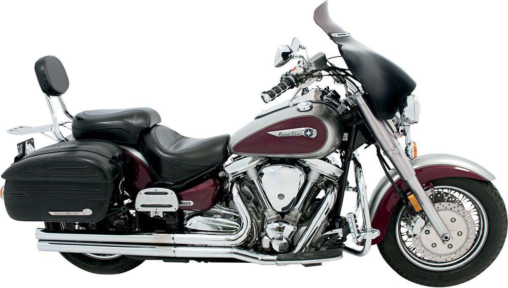 Memphis Shades Slotted Stainless Steel Batwing Fairing Trim For Suzuki C 50 - Chrome