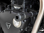 Puig Vintage Frame Sliders For Triumph Bonneville Bobber 2017-2024 - Black