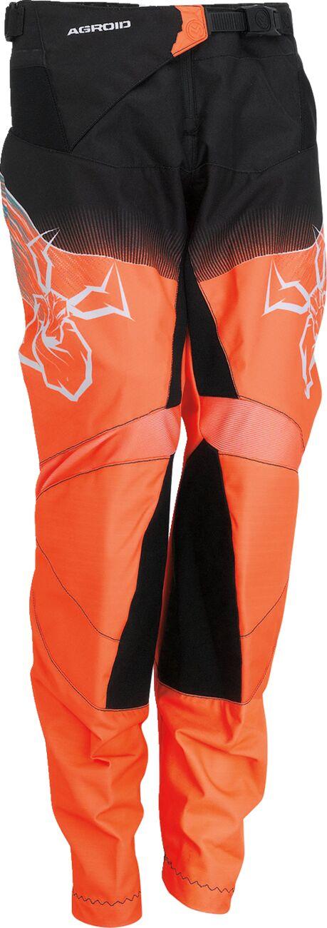 Moose Racing Youth Agroid Pants - Black/Orange/Teal