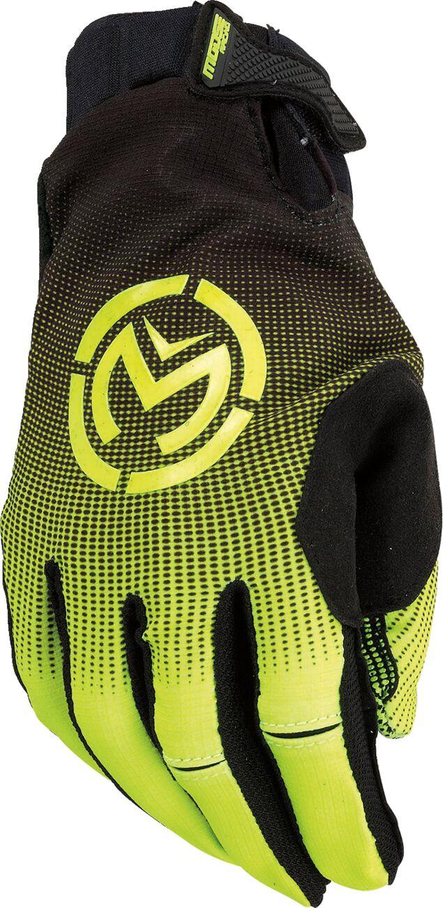 Moose Racing SX1 Gloves - Black Hi-Vis Yellow