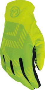 Moose Racing MX2 Gloves - Black Hi-Vis Green Hi-Vis Yellow