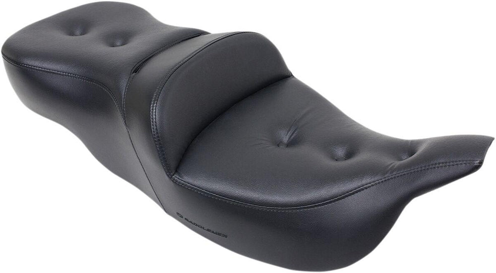 Saddlemen Heated Roadsofa Pillow Top Seat For Harley Davidson FLHT 1340 1997-1998 84 cm Long - Black