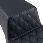 Saddlemen Front Lattice Stitch Step Up Seat For Harley Davidson FLHR 1340 1997-1998 - Black