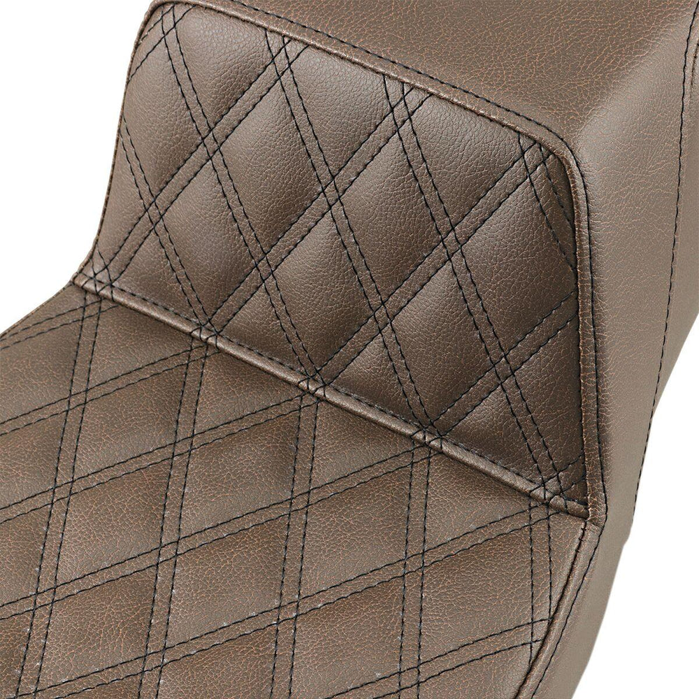 Saddlemen Front Lattice Stitch Step Up Seat For Harley Davidson FLHR 1340 1997-1998 - Brown