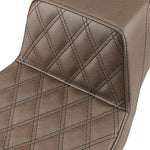Saddlemen Front Lattice Stitch Step Up Seat For Harley Davidson FLHR 1340 1997-1998 - Brown