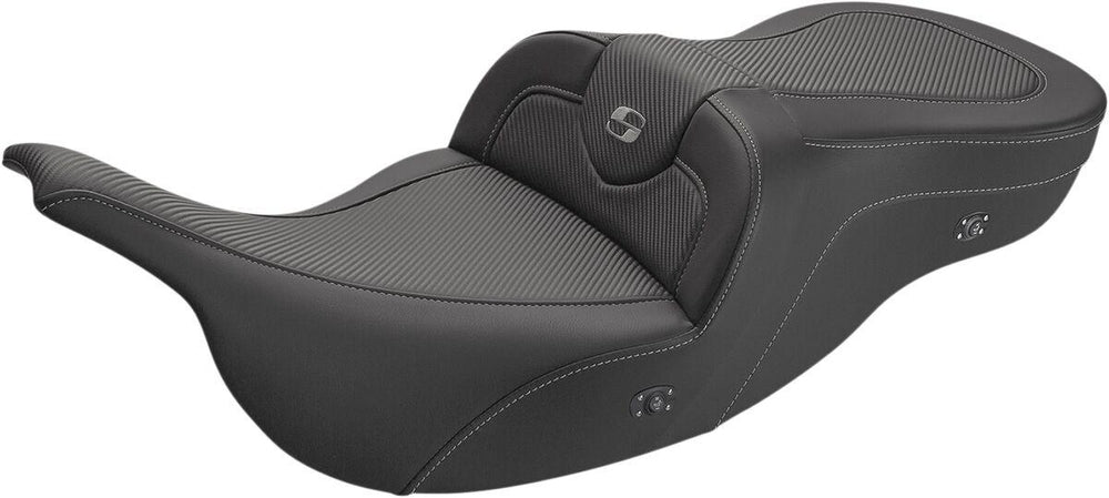 Saddlemen Heated Roadsofa Carbon Fibre Heated Seat For Harley Davidson FLHT 1340 1997-1998 - Black