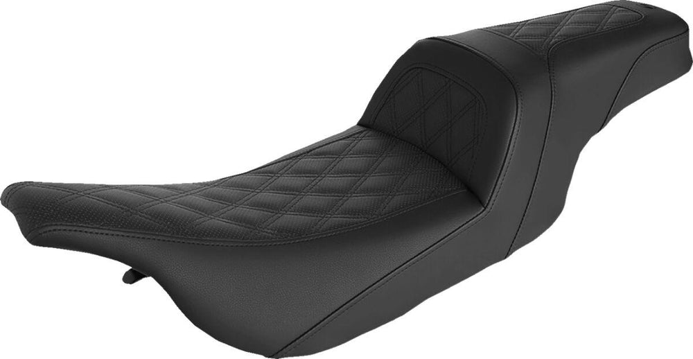 Saddlemen Slim Lattice Stitched Seat For Harley Davidson FLHT 1340 1997-1998 - Black