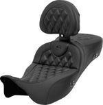 Saddlemen Roadsofa Carbon Seat With Backrest For Harley Davidson FLH 1868 2021 - Black