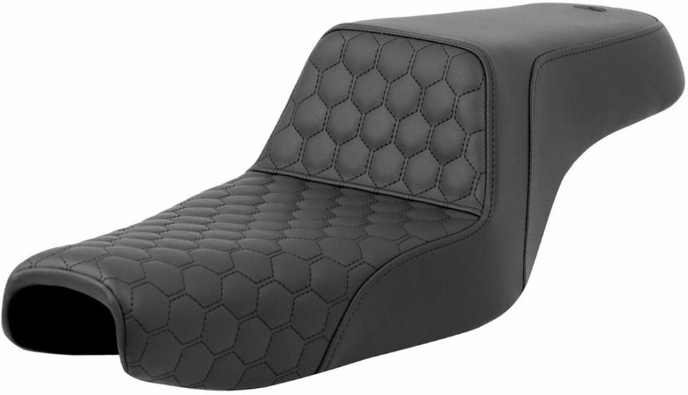 Saddlemen Honeycomb Step Up Seat For Harley Davidson XL 1200 C 2004-2020 - Black