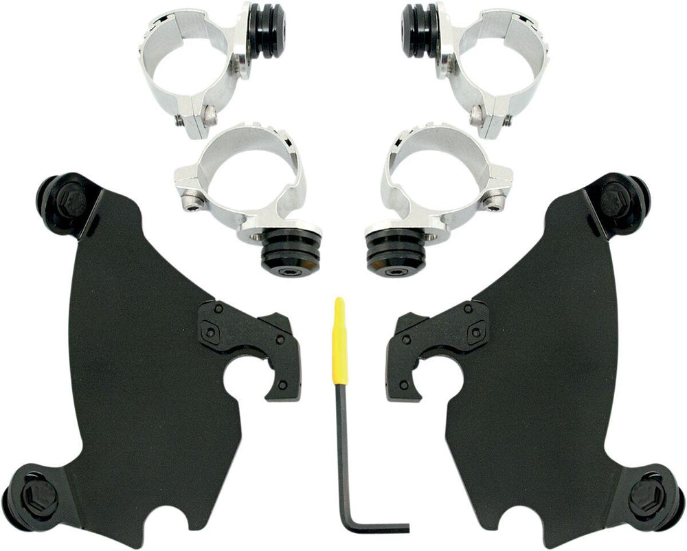 Memphis Shades Gauntlet Fairing Trigger Lock Hardware Kit For Harley Davidson FXD 1340 1995-1998 - Black