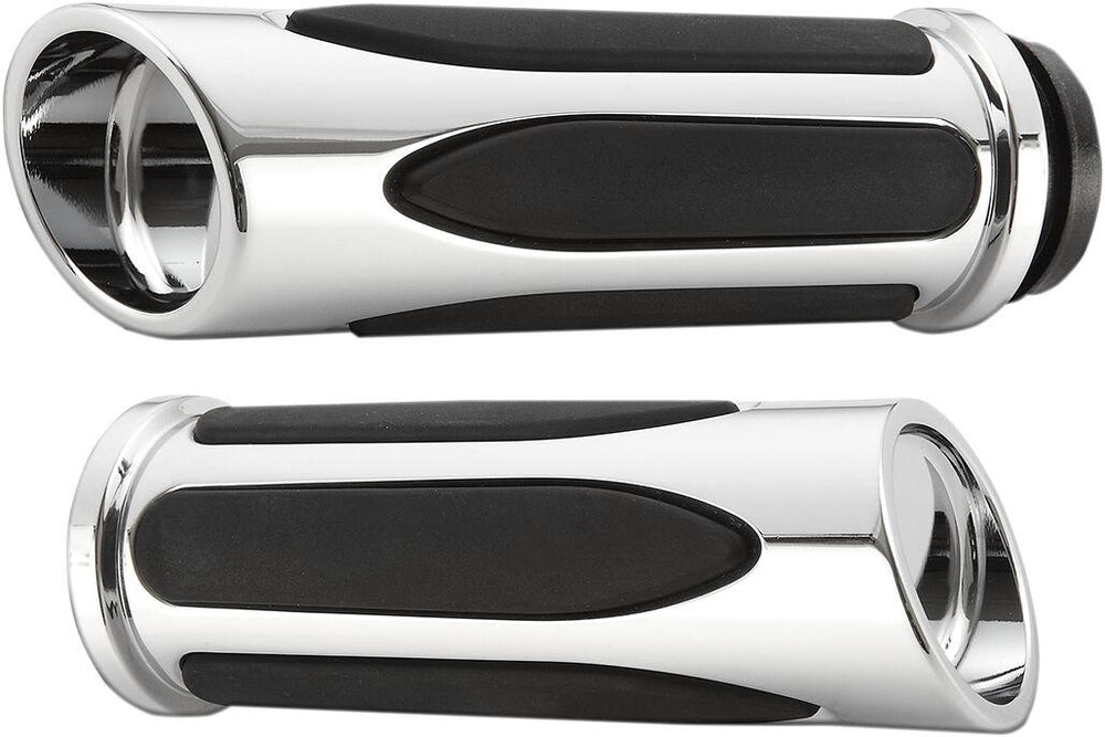 Arlen Ness Deep Cut Comfort Series Grips For Harley Davidson FLDE 1750 2018-2020 - Black Chrome