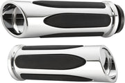 Arlen Ness Deep Cut Comfort Series Grips For Harley Davidson FLDE 1750 2018-2020 - Black Chrome