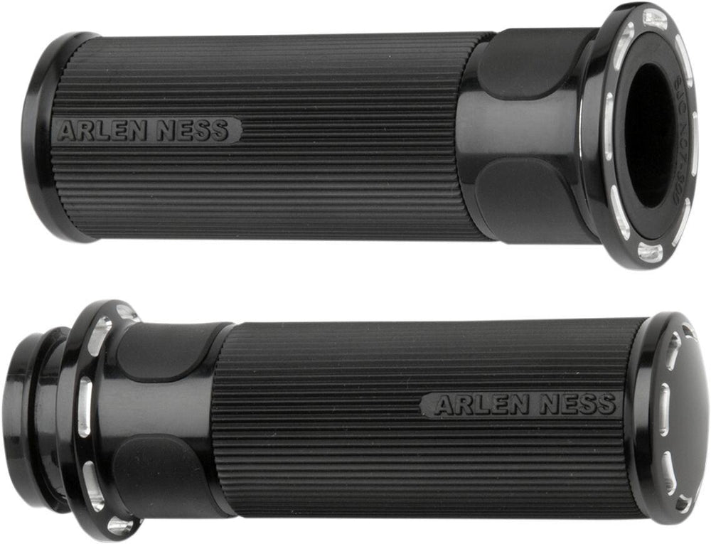 Arlen Ness Fusion Slot Track Grips For Harley Davidson FLDE 1750 2018-2020 - Black