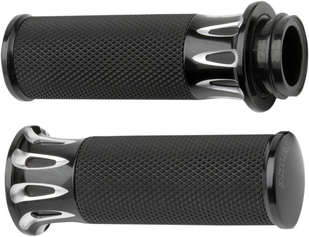 Arlen Ness Fusion Deep Cut Grips For Harley Davidson FLDE 1750 2018-2020 - Black
