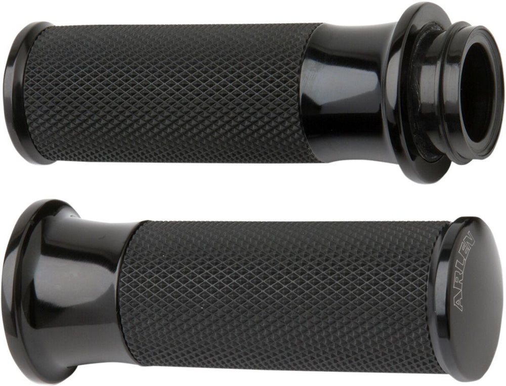 Arlen Ness Fusion Smooth Grips For Harley Davidson FLDE 1750 2018-2020 - Black