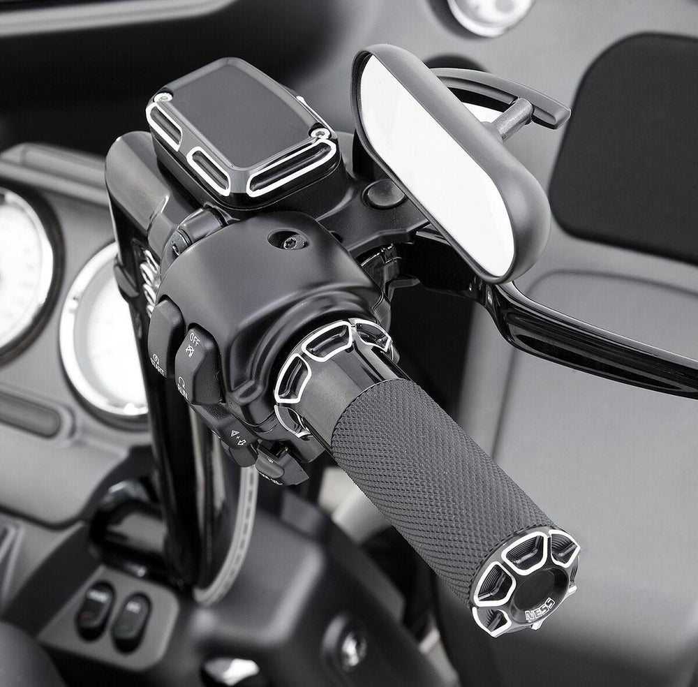 Arlen Ness Fusion Beveled Grips For Harley Davidson FL 1200 1976-1977 - Black