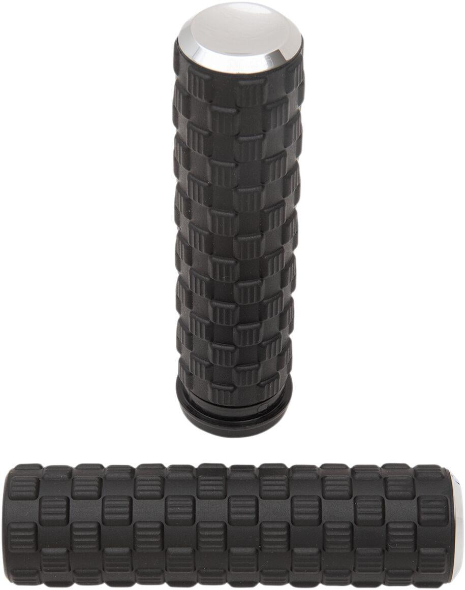 Arlen Ness Air Trax Grips For Harley Davidson FLD 1690 2012-2013 - Black Chrome