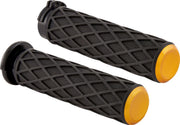 Arlen Ness Diamond Grips For Harley Davidson FLD 1690 2012-2013 - Black Gold