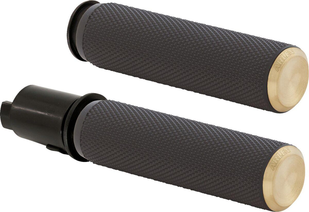 Arlen Ness Knurled Grips For Harley Davidson FLHX 1923 2024 - Black Brass