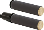 Arlen Ness Knurled Grips For Harley Davidson FLHX 1923 2024 - Black Brass