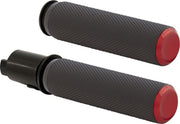 Arlen Ness Knurled Grips For Harley Davidson FLHX 1923 2024 - Black Red