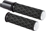 Arlen Ness Diamond Grips For Harley Davidson FLHX 1923 2024 - Black Chrome