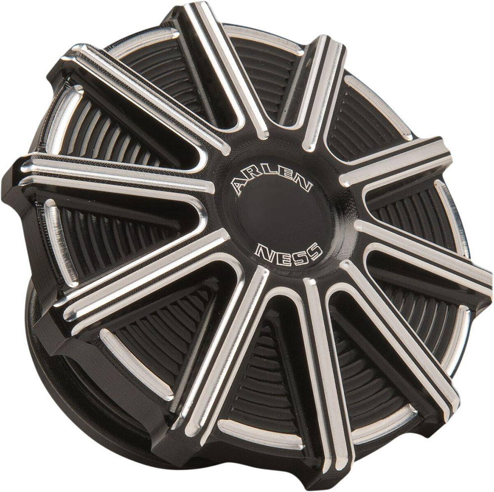 Arlen Ness Vented Gas Cap For Harley Davidson FLD 1690 2012-2013 - Black Silver
