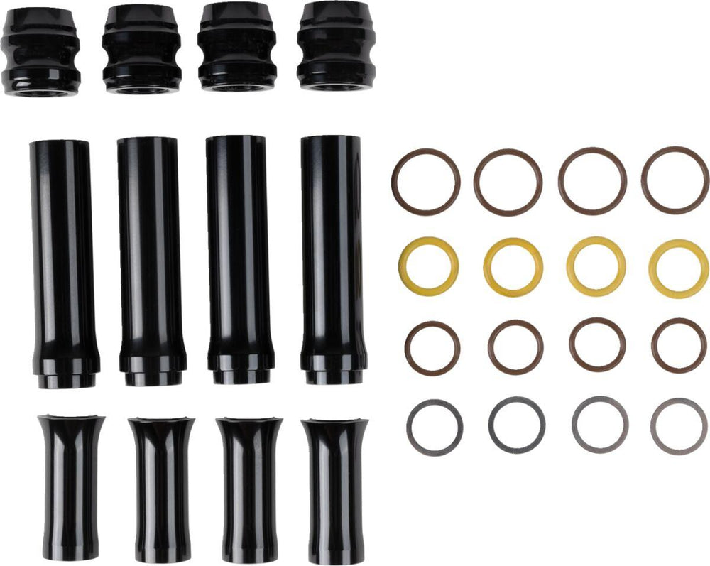 Arlen Ness Pushrod Tube Cover Kit For Harley Davidson FLD 1690 2012-2013 - Black Anodized