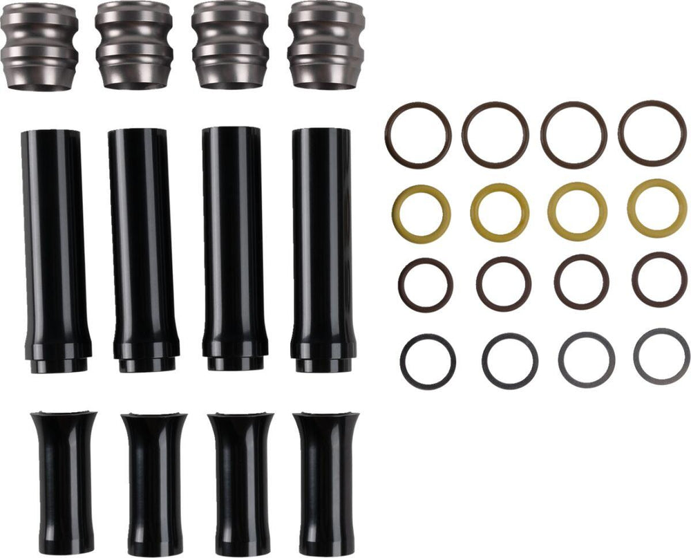 Arlen Ness Pushrod Tube Cover Kit For Harley Davidson FLD 1690 2012-2013 - Titanium Anodized