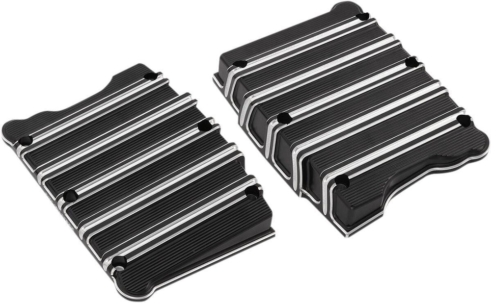 Arlen Ness 10 Gauge Rocker Box Top Covers For Harley Davidson FLD 1690 2012-2013 - Black