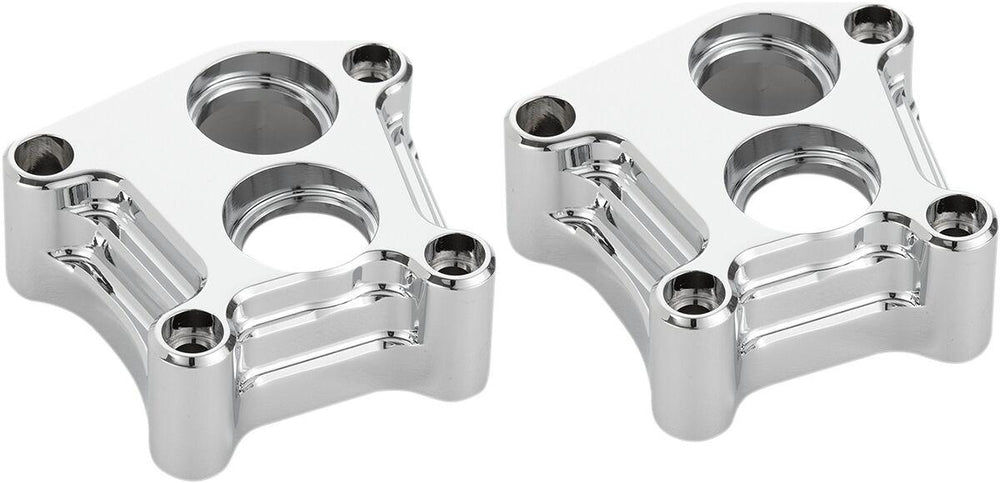 Arlen Ness 10 Gauge Lifter Block Covers For Harley Davidson FLD 1690 2012-2013 - Chrome