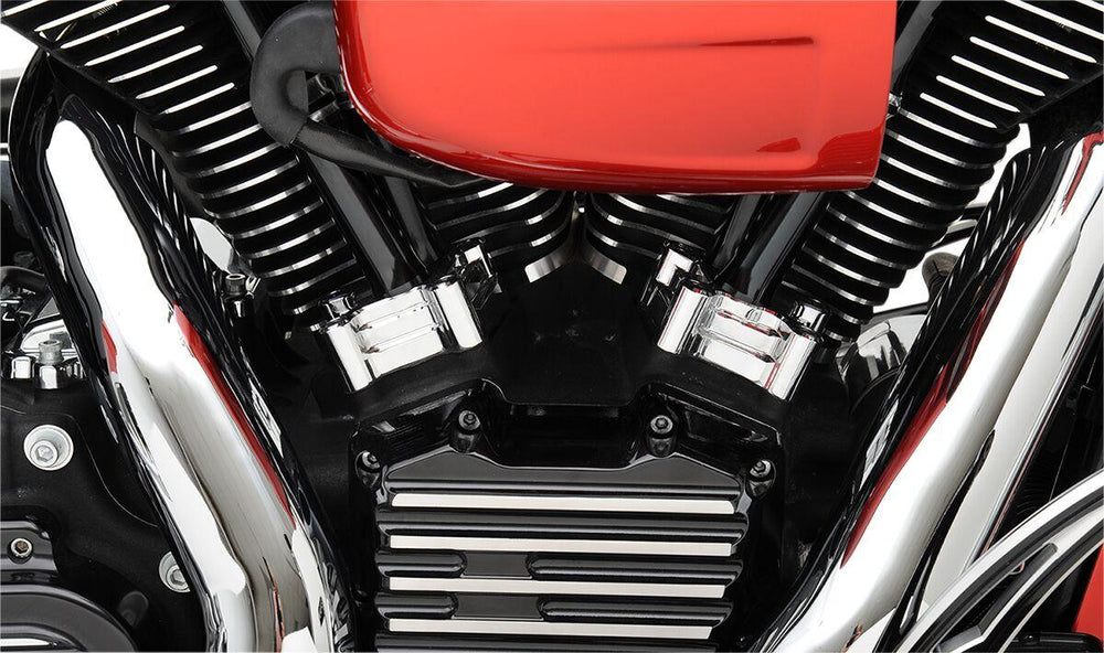 Arlen Ness 10 Gauge Lifter Block Covers For Harley Davidson FLD 1690 2012-2013 - Chrome