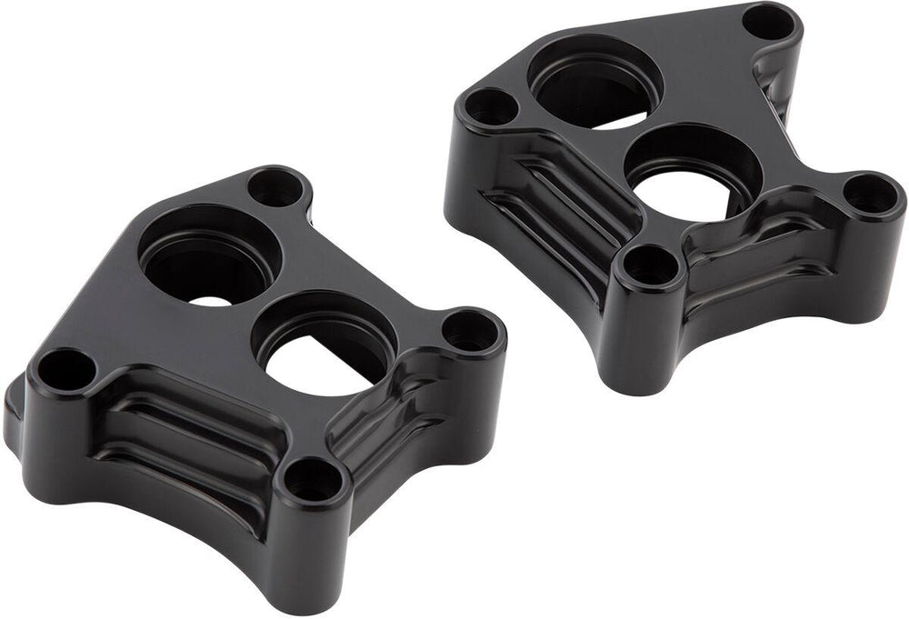 Arlen Ness 10 Gauge Lifter Block Covers For Harley Davidson FLD 1690 2012-2013 - Black Black Anodized