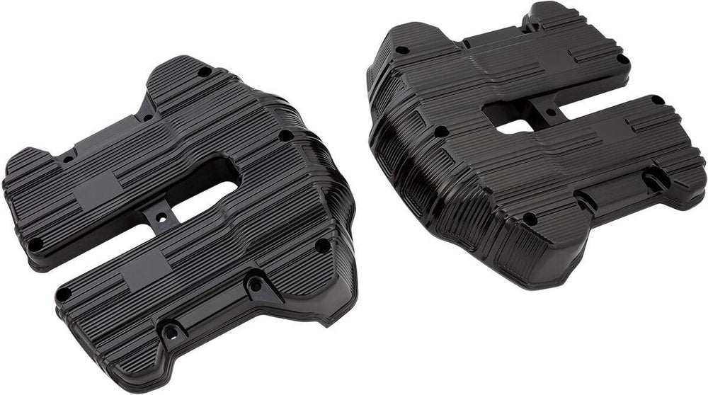 Arlen Ness 10 Gauge Rocker Box Top Covers For Harley Davidson FLDE 1750 2018-2020 - Black
