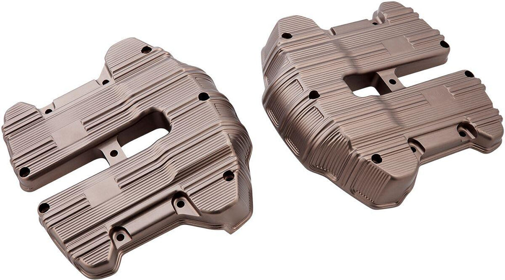 Arlen Ness 10 Gauge Rocker Box Top Covers For Harley Davidson FLDE 1750 2018-2020 - Titanium