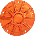 Arlen Ness 10-Gauge Derby Cover For Harley Davidson FLD 1690 2012-2013 - Orange Anodized