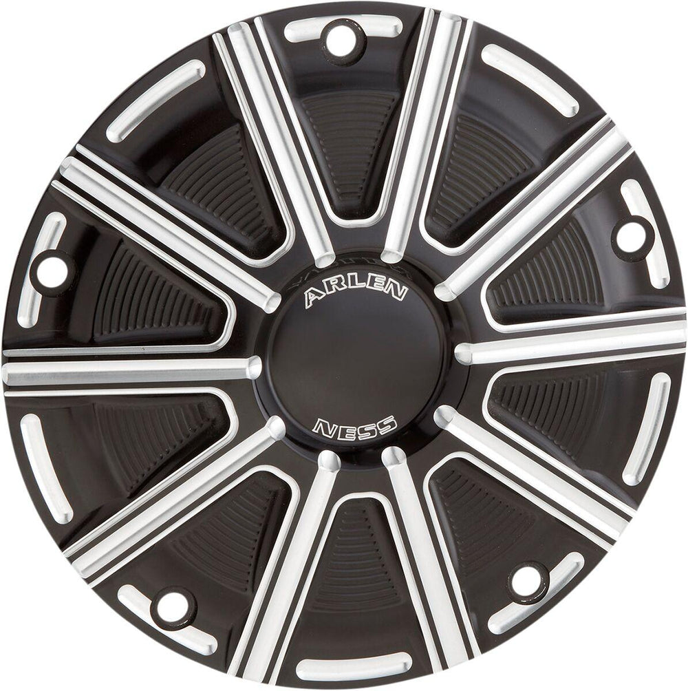 Arlen Ness 10-Gauge Derby Cover For Harley Davidson FLD 1690 2012-2013 - Black Silver