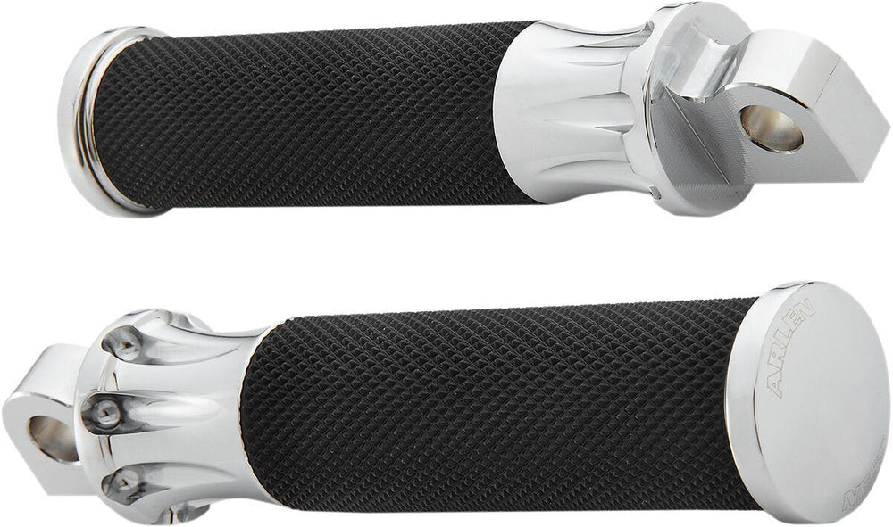 Arlen Ness Fusion Male-Mount Footpegss For Harley Davidson FLD 1690 2012-2013 - Black Chrome