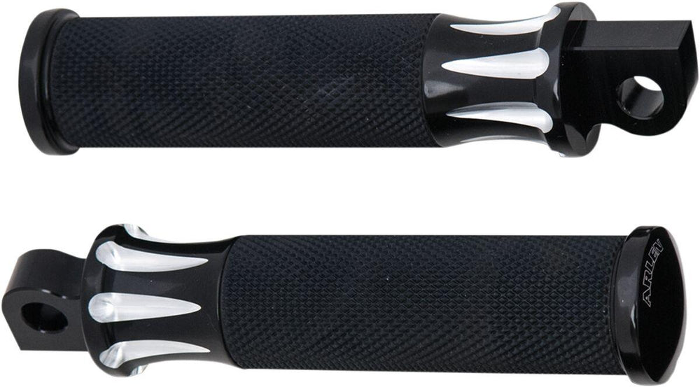 Arlen Ness Fusion Male-Mount Footpegss For Harley Davidson FLD 1690 2012-2013 - Aluminum Black