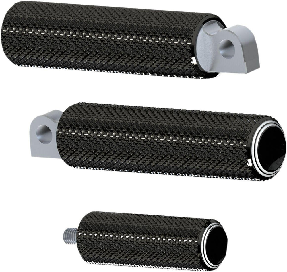 Arlen Ness Fusion Male-Mount Footpegss For Harley Davidson FLD 1690 2012-2013 - Aluminum Black