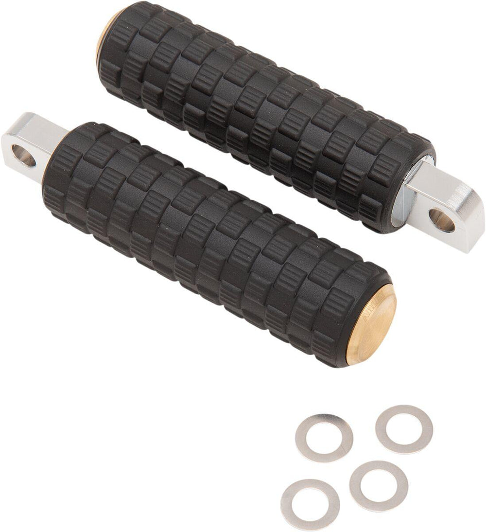 Arlen Ness Fusion Male-Mount Footpegss For Harley Davidson FLD 1690 2012-2013 - Black Brass