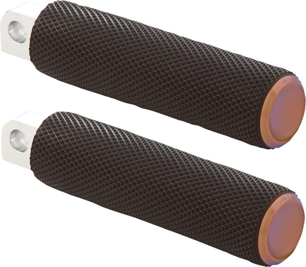 Arlen Ness Knurled Footpegss For Harley Davidson FLD 1690 2012-2013 - Black Titanium