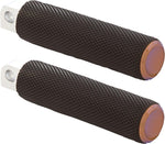 Arlen Ness Knurled Footpegss For Harley Davidson FLD 1690 2012-2013 - Black Titanium