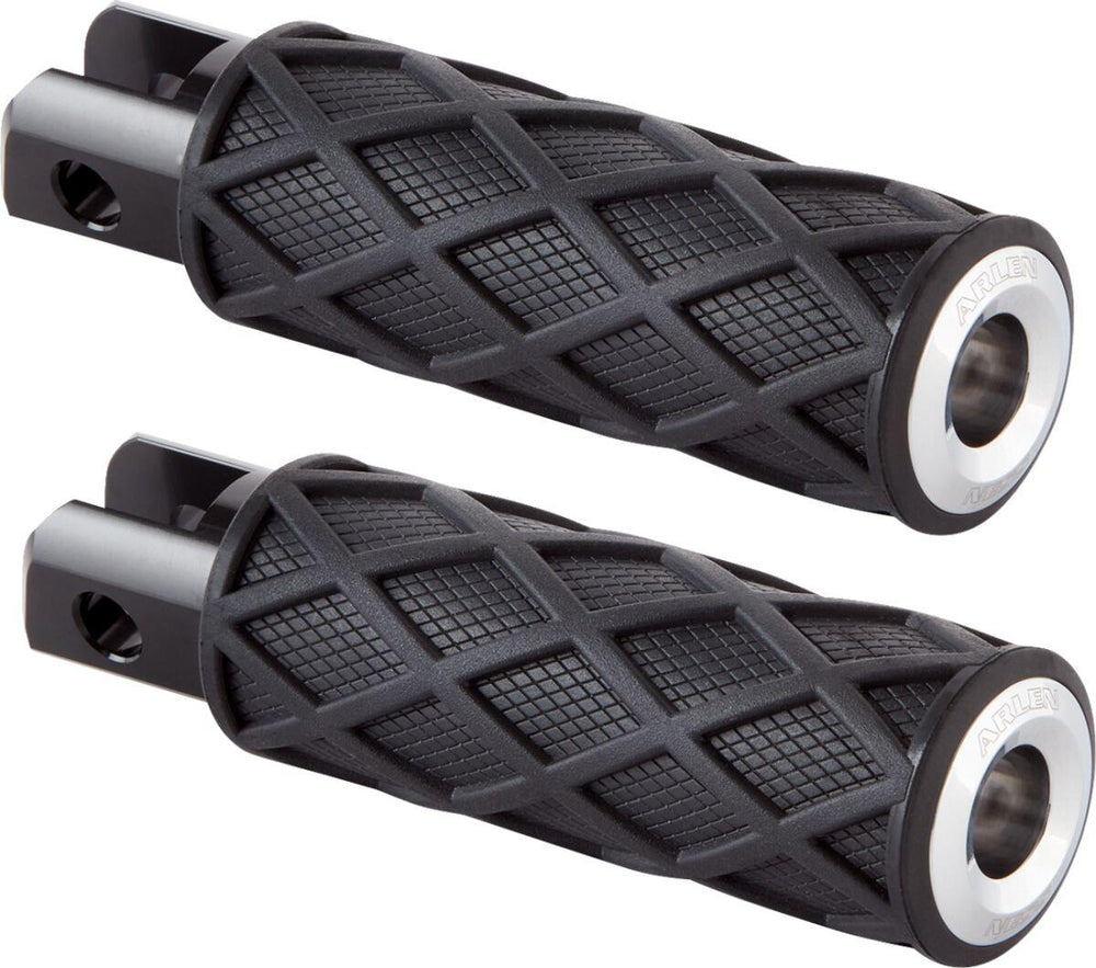 Arlen Ness Diamond Rider Foot Pegs For Harley Davidson FLSB 1750 2018-2024 - Black/Chrome